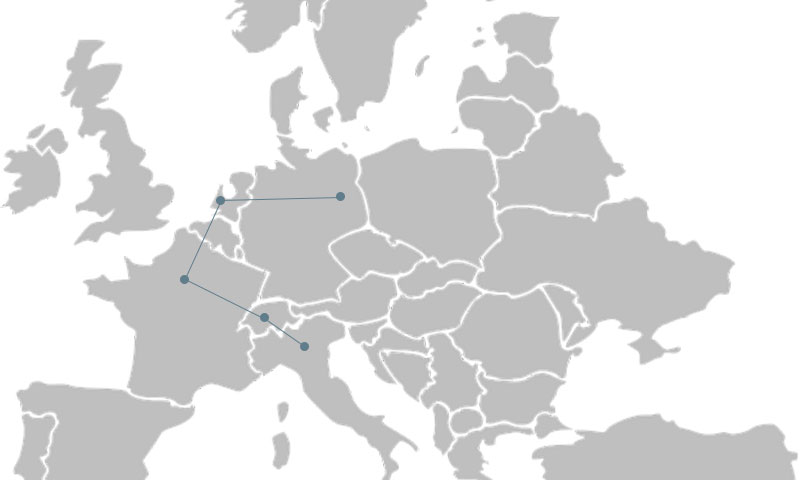 Interrail rute vesteuropa