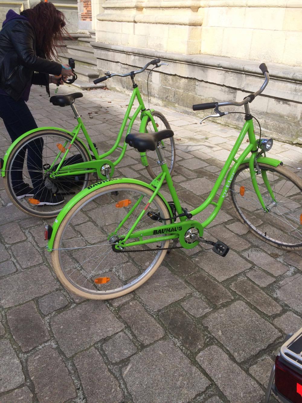 Vi lejede cykler på interrail i Brügge